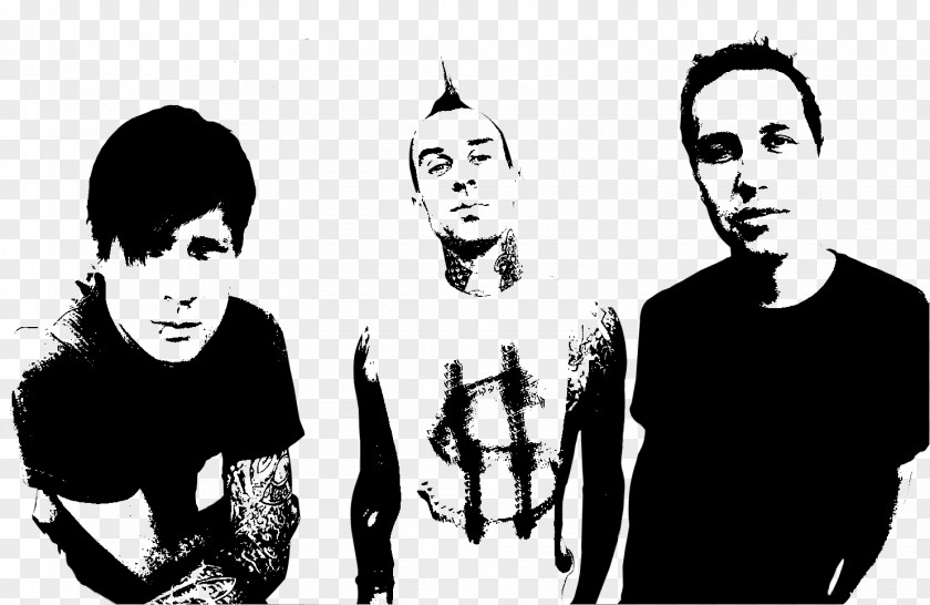 Silhouette Stencil Drawing Blink-182 Art PNG