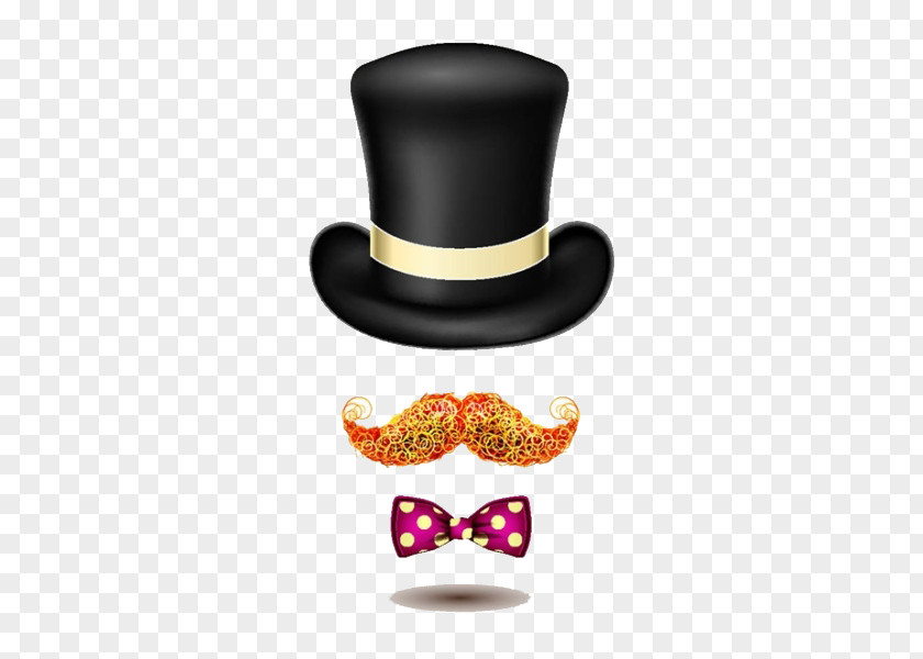 Gentleman Hat Beard Tie Fashion Accessory Moustache Illustration PNG