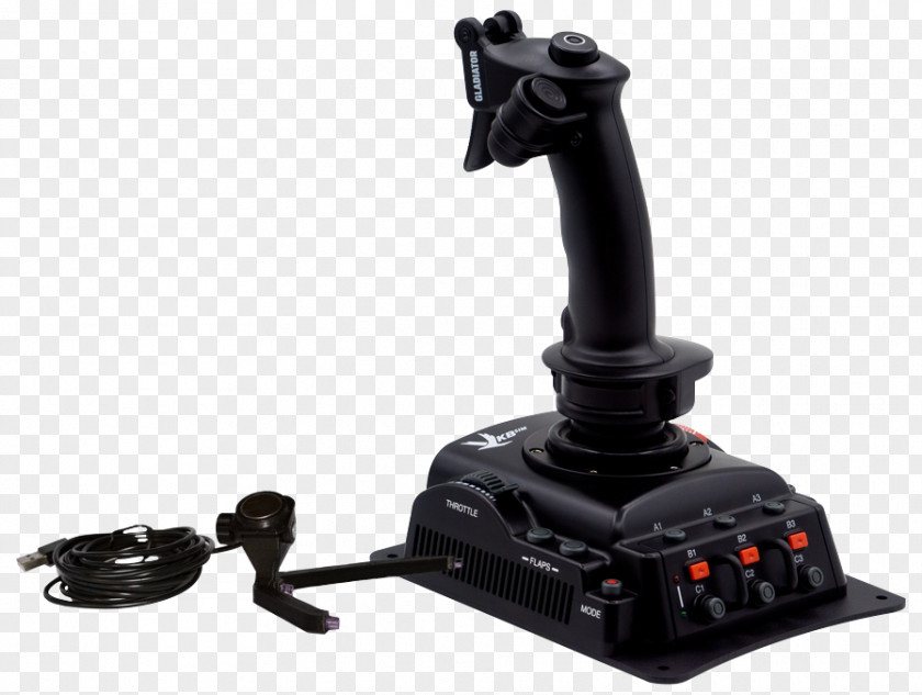 Gladiator Joystick Game Controllers Saitek X52 Pro Flight System HOTAS Video PNG