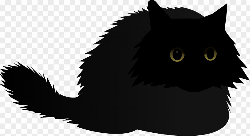 Cartoon Cat Black Kitten Domestic Short-haired Whiskers PNG