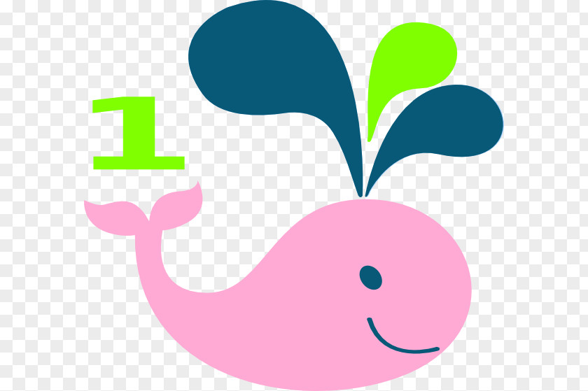 First Birthday Beluga Whale Clip Art PNG