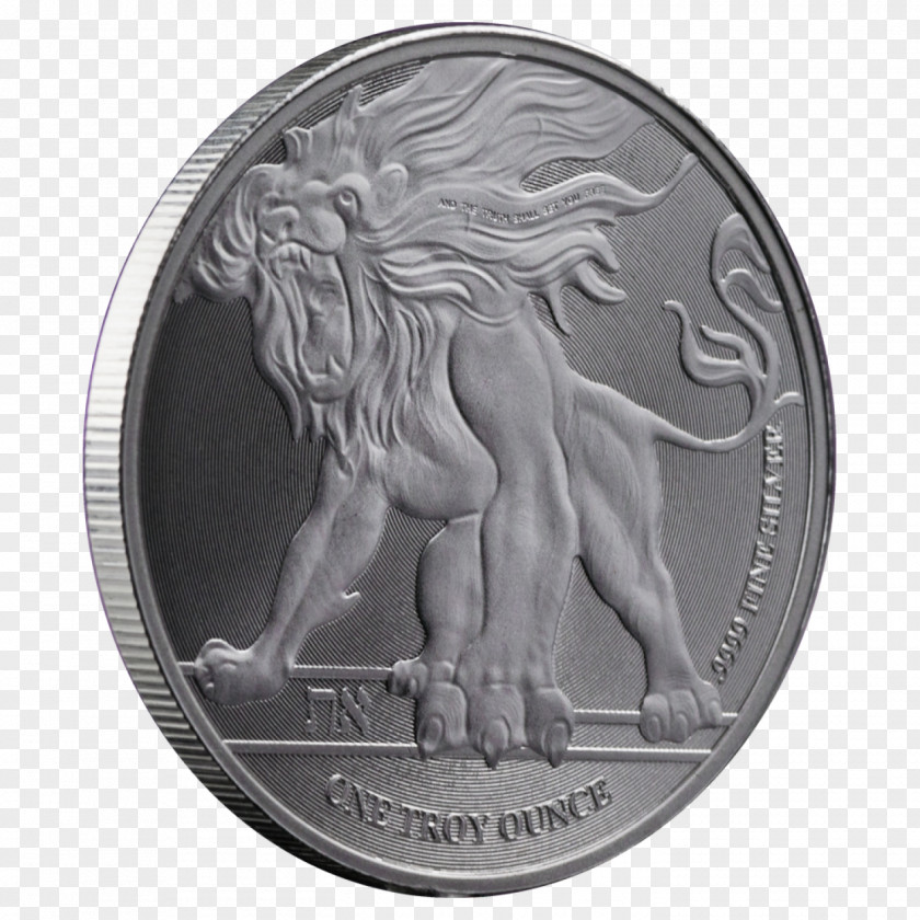 Lion Of Judah Bullion Coin Silver PNG