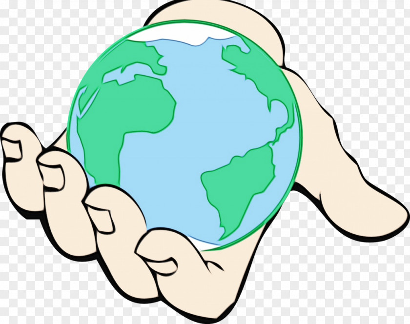 Logo Earth Finger Thumb World Hand Globe PNG