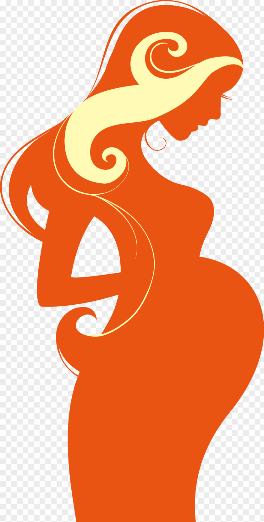 Orange Pregnant Women Pregnancy Woman Clip Art PNG