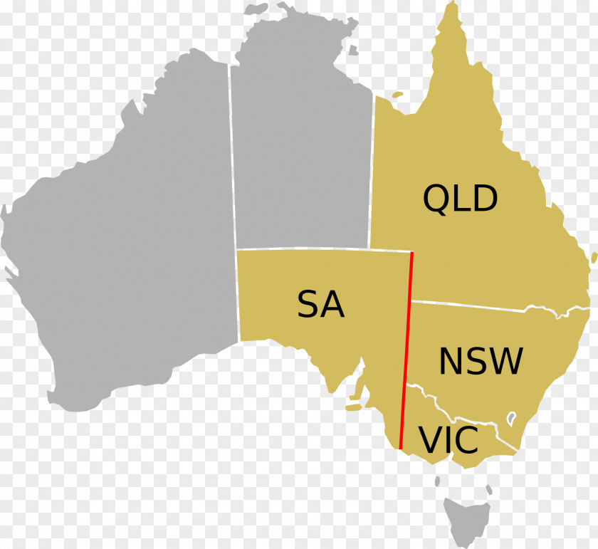 180th Meridian Australia Vector Map PNG