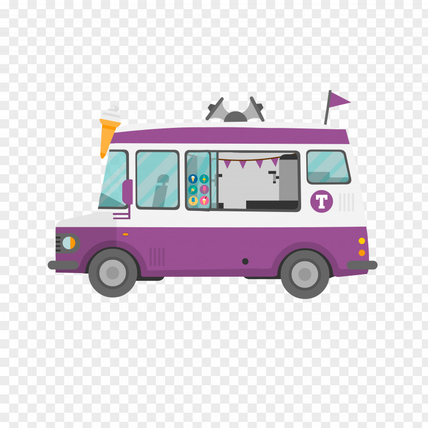 Creative Ice Cream Car Motor Vehicle Mode Of Transport PNG