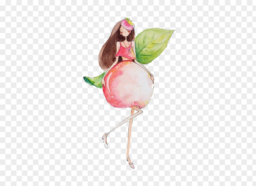 Cartoon Peach Skirt Drawing Fruit PNG