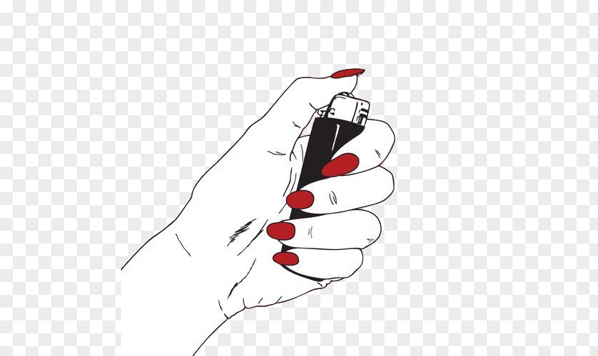 Drawing Pop Art Pastel Illustration PNG art Illustration, Hand holding a lighter red nails clipart PNG