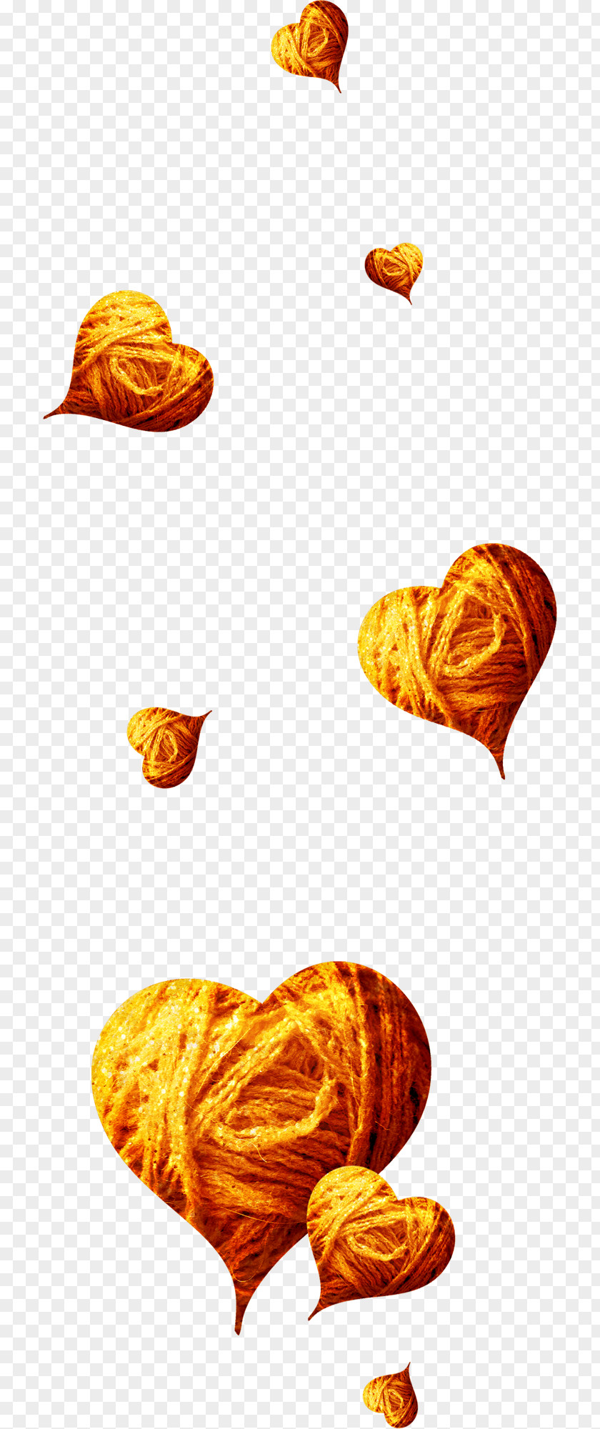 Floating Orange Wool Heart Desktop Wallpaper High-definition Television Quotation Life PNG