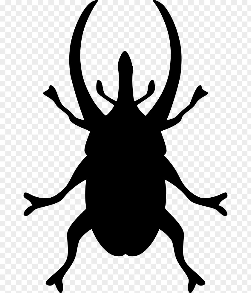 Insect Black Silhouette White Clip Art PNG