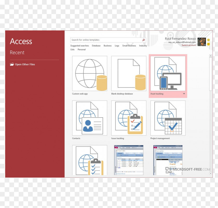 Microsoft Access Logo Office 2016 Corporation Database PNG