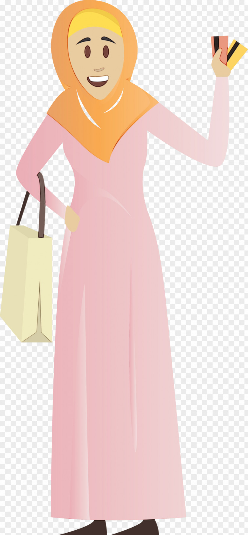 Pink Dress Clothing Shoulder Yellow PNG