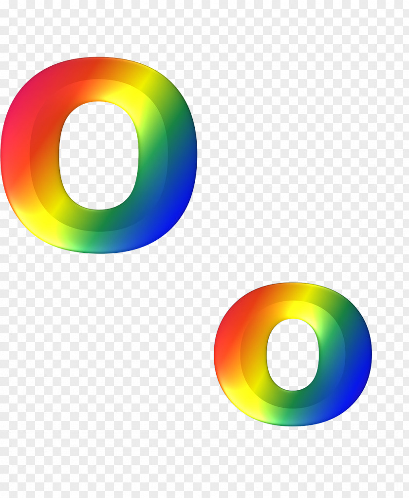 Rainbow Gradient Alphabet Lettering U Symbol PNG