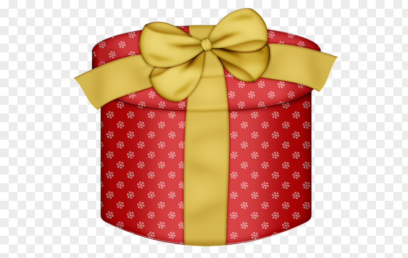 Red Round Gift Box With Yellow Bow Clipart Wrapping Drawing Clip Art PNG