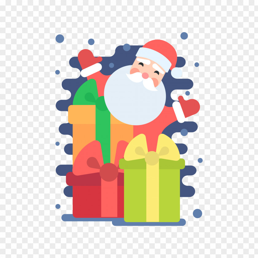 Vector Santa Claus Reindeer Christmas Ornament Illustration PNG