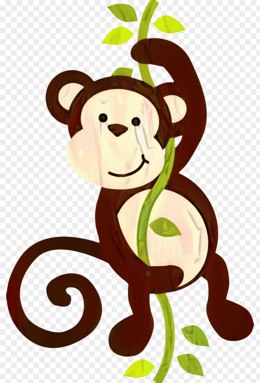 Cartoon Sock Monkey Baby Shower PNG