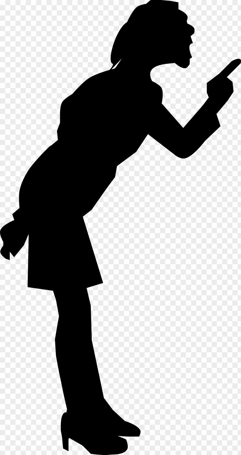 Angry Silhouette Screaming Clip Art PNG
