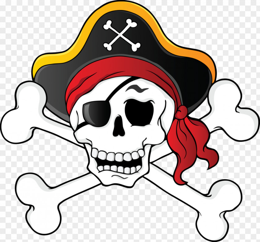 Pirate Skull & Bones Piracy And Crossbones Clip Art PNG