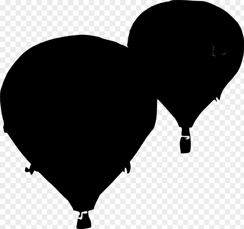Style Blackandwhite Hot Air Balloon Silhouette PNG
