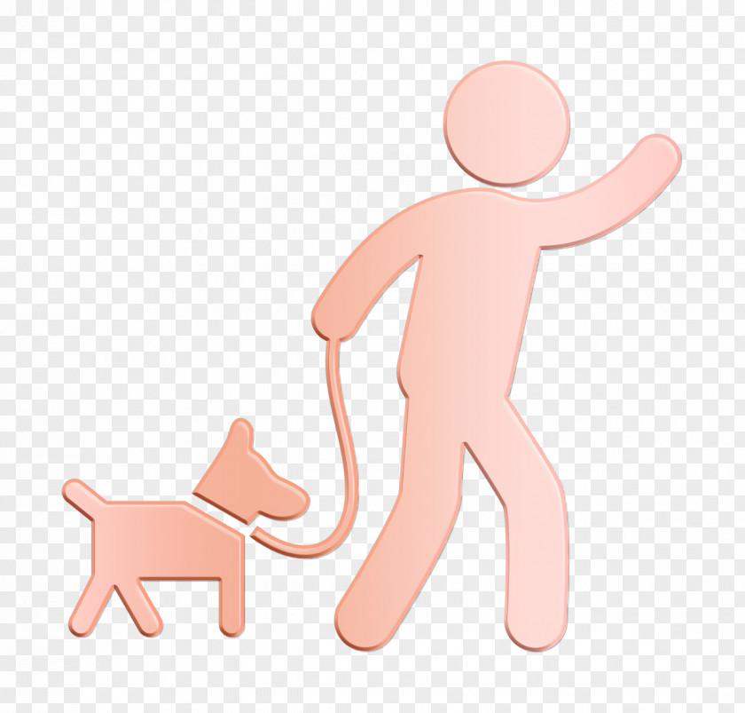 Walk Icon Man Carrying A Dog With Belt To Dogs PNG