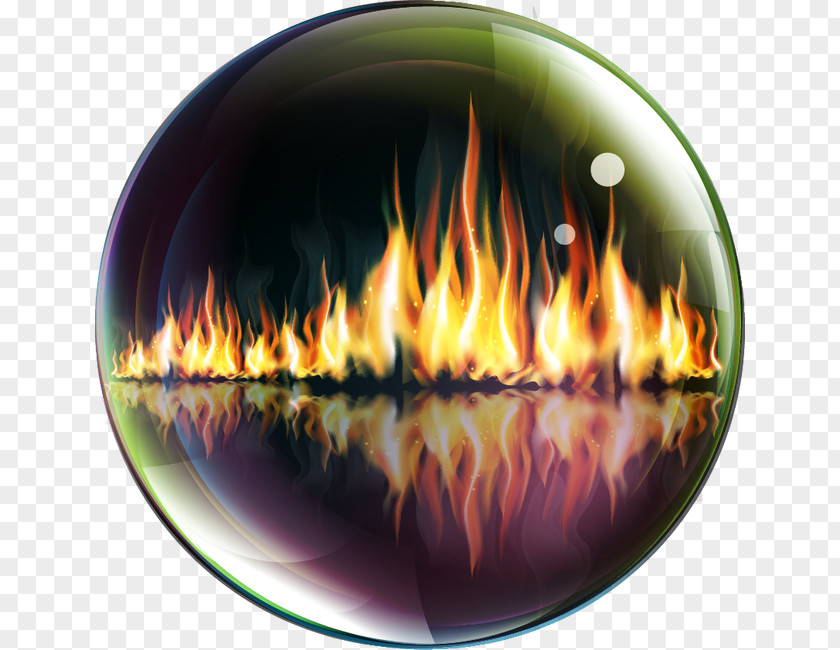 Cool Creative Flame Fire-resistance Rating Fire Glass PNG
