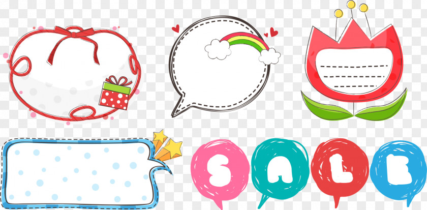 Vector Rainbow Color Dialog Speech Balloon Clip Art PNG