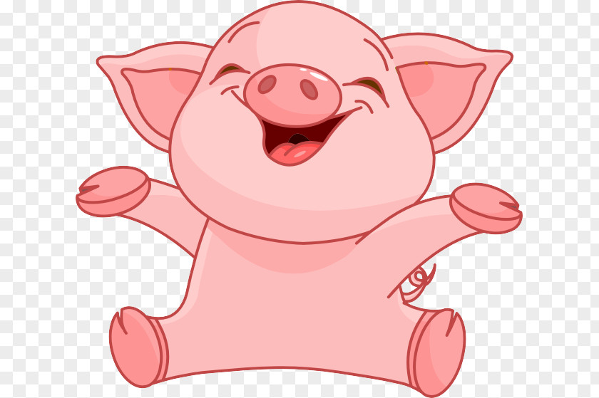 Cartoon Pig Domestic Clip Art PNG