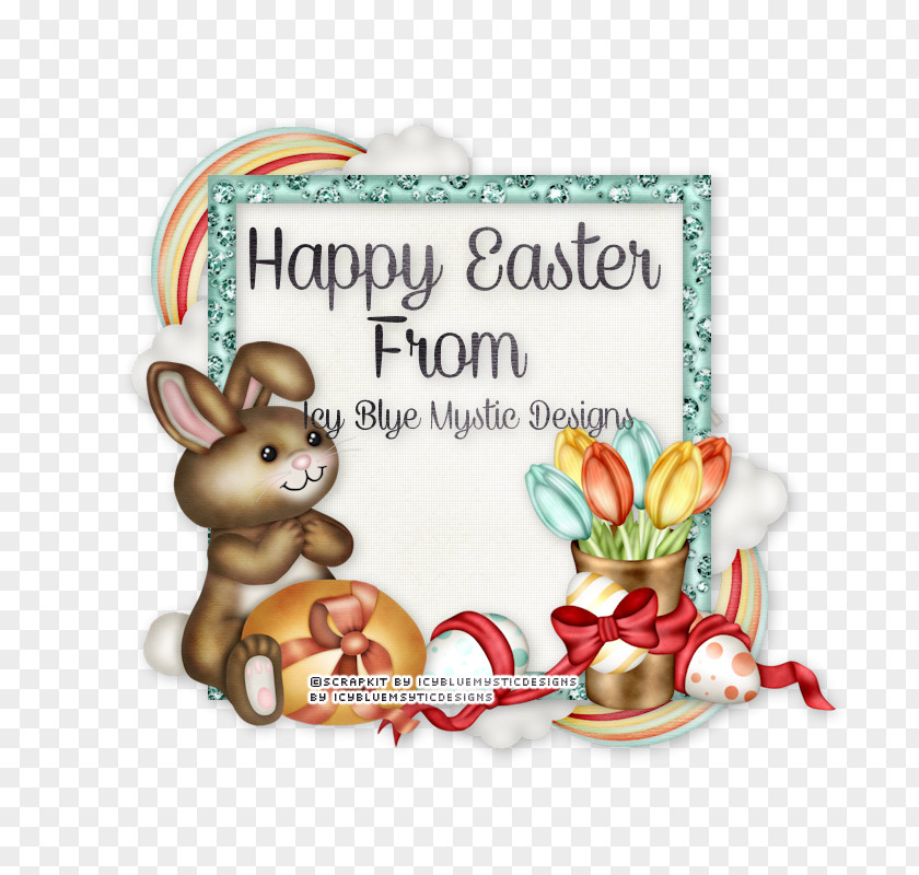 Happy Easter Typography Christmas Ornament Animal Font PNG
