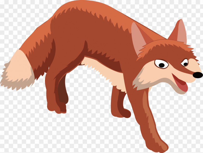 Cartoon Fox Silver Rabbit Red PNG