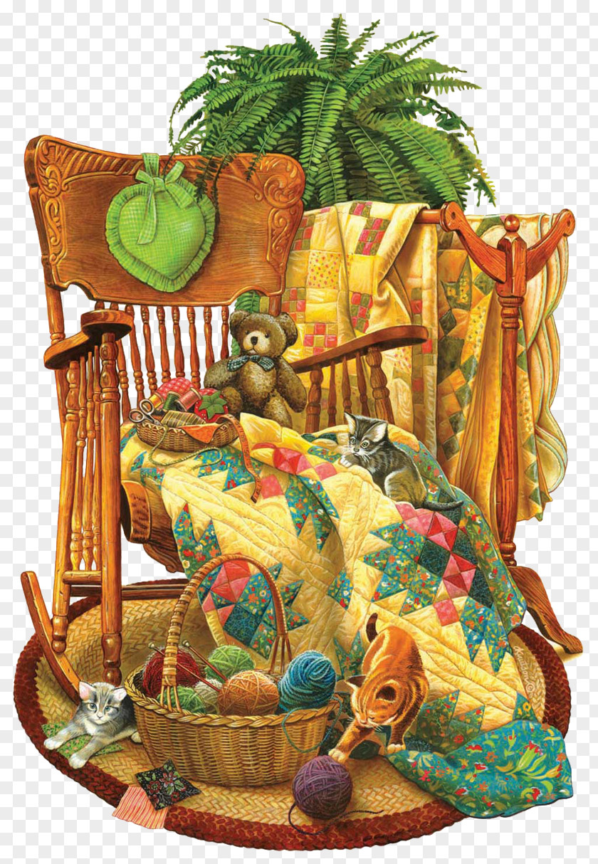 Crocheting Jigsaw Puzzles Puzzle. Autumn Food Gift Baskets PNG