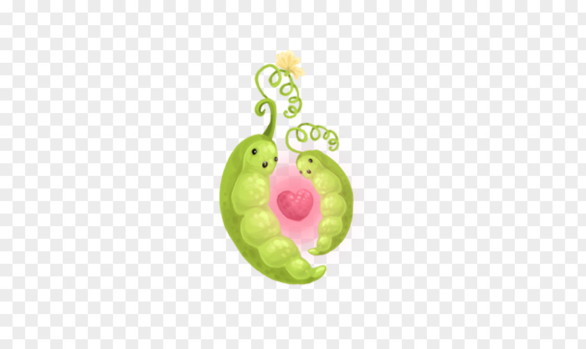 Cute Pea Pods Favicon Heart Icon PNG