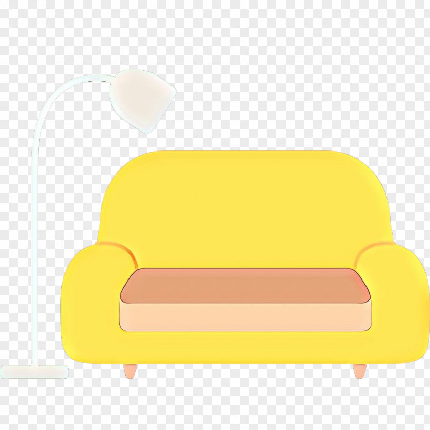 Loveseat Material Property Yellow Background PNG