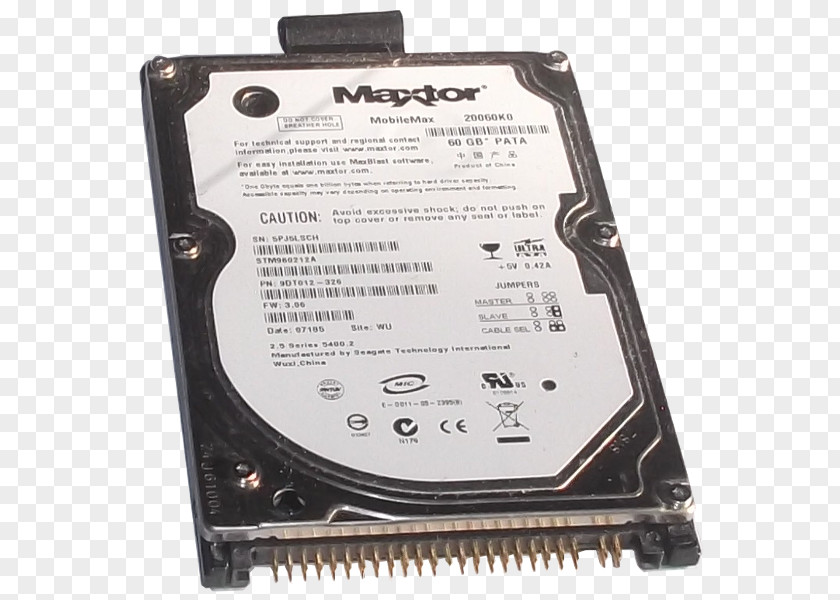 Mobile Hard Disk Drives Data Storage Laptop Maxtor Parallel ATA PNG
