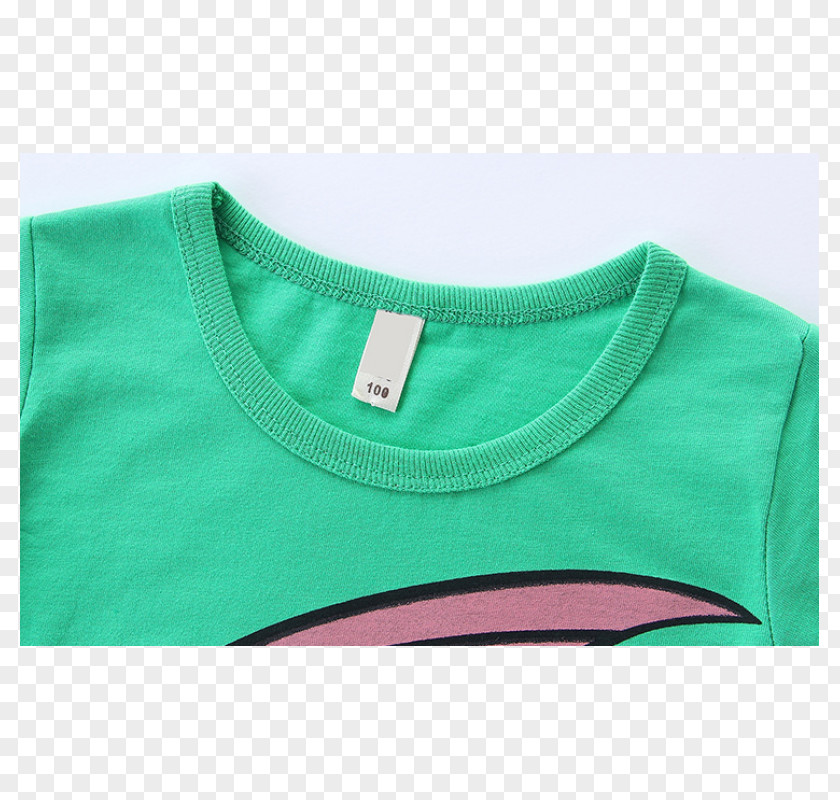 T-shirt Green Sleeve Turquoise Sportswear PNG
