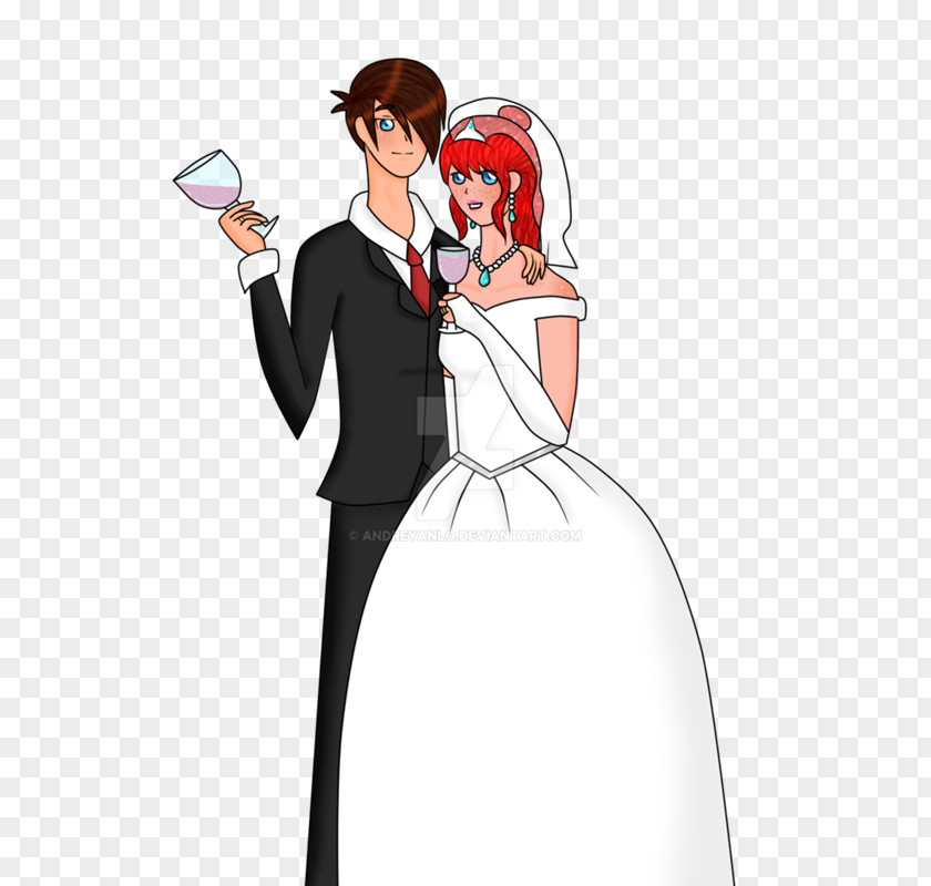 Bride Groom Marriage Drawing Animaatio PNG