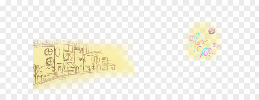 Fuzzy City Paper Logo Yellow Font PNG