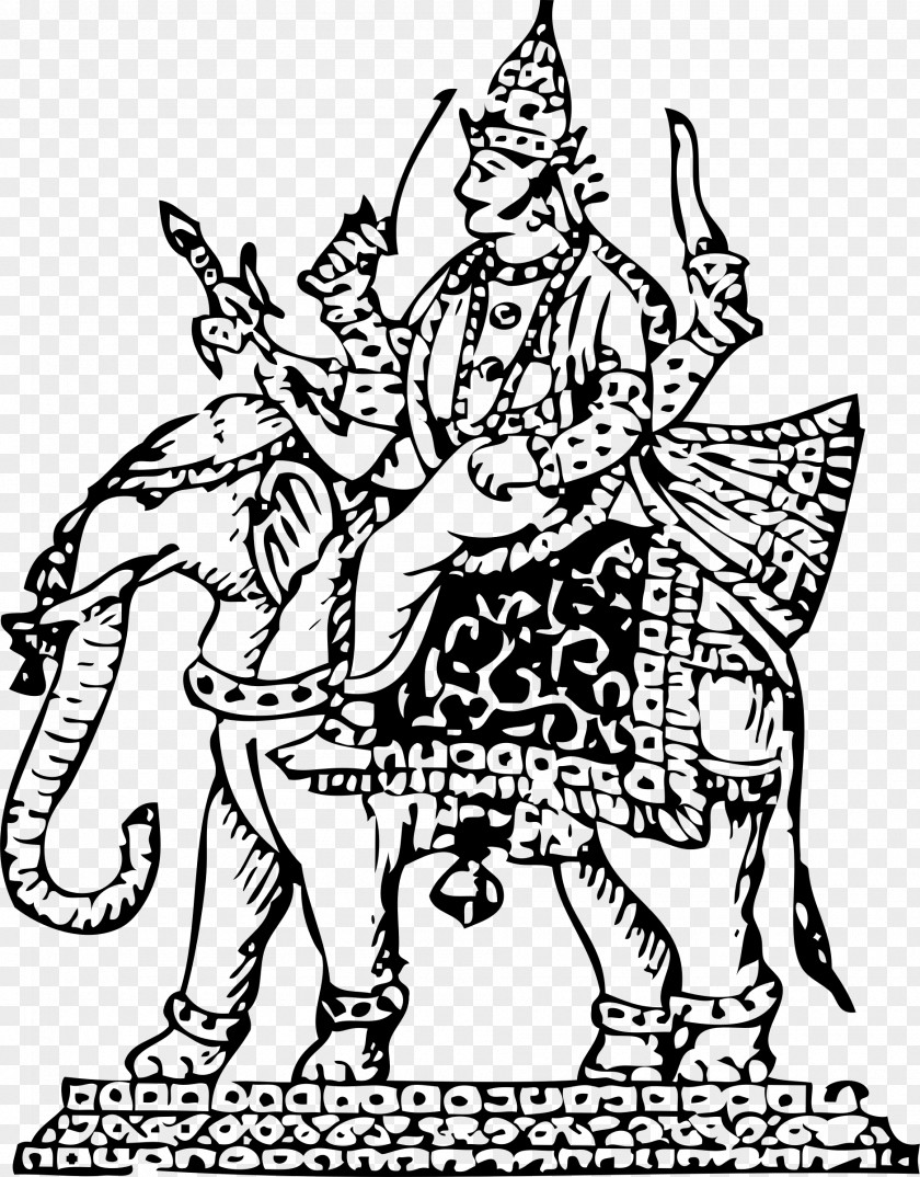 Ganesha Indra Parvati Hinduism Coloring Book PNG