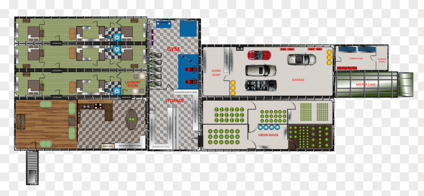 Layout Plan Bunker Floor House PNG