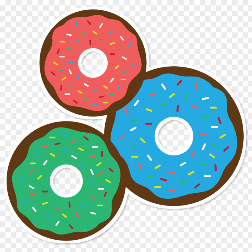 Cartoon Donut Donuts Adhesive Sticker Art PNG