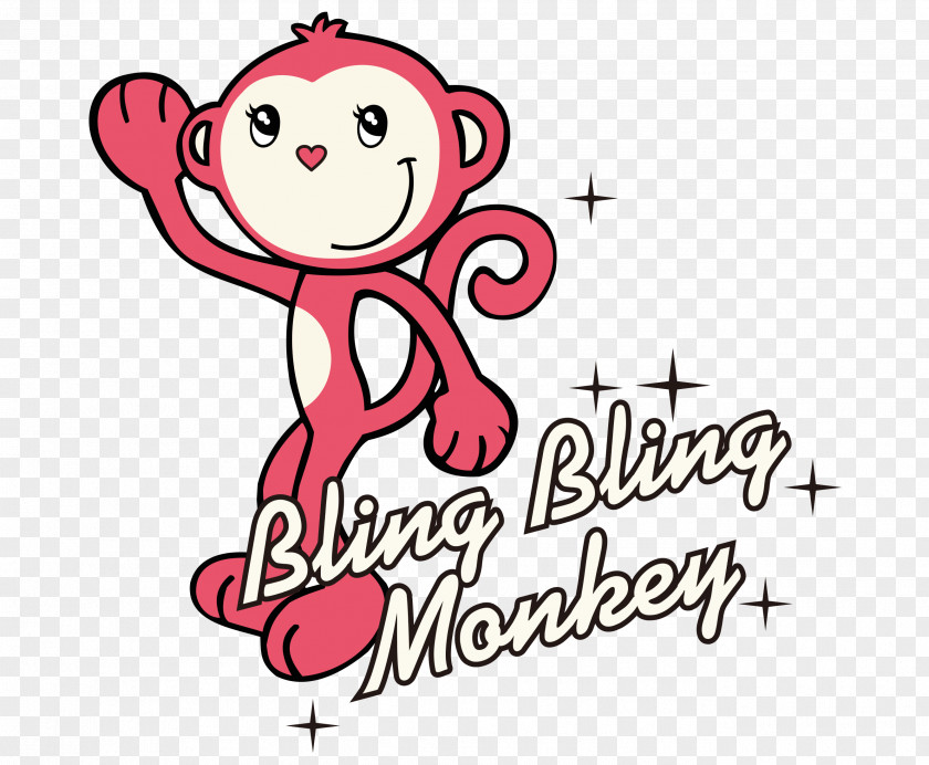 Cartoon Hand Painted Vector Red Cute Monkey T-shirt Illustration PNG
