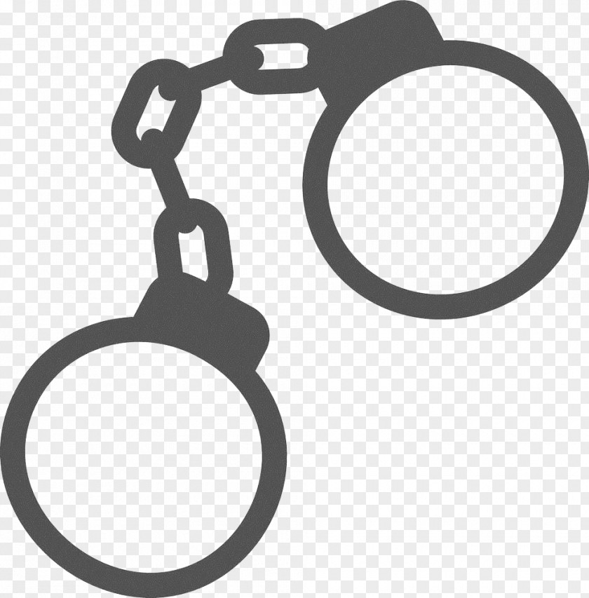 Hand Painted Handcuffs Arrest Icon Design PNG