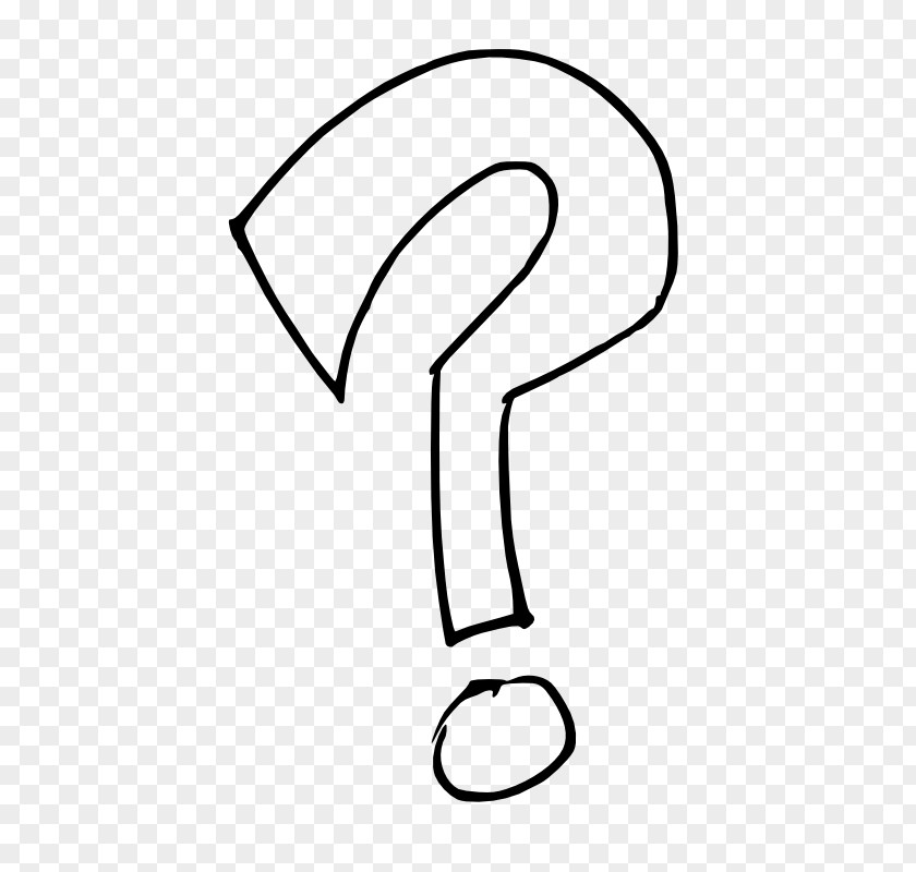 Question Mark White Coloring Book Clip Art PNG