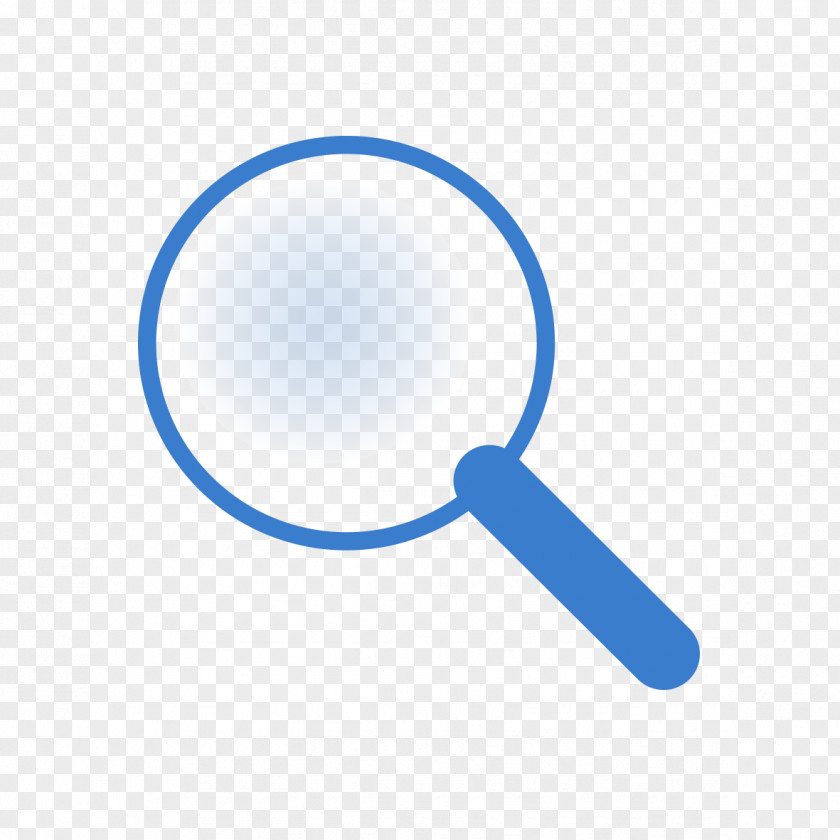Blue Magnifying Glass Computer File PNG