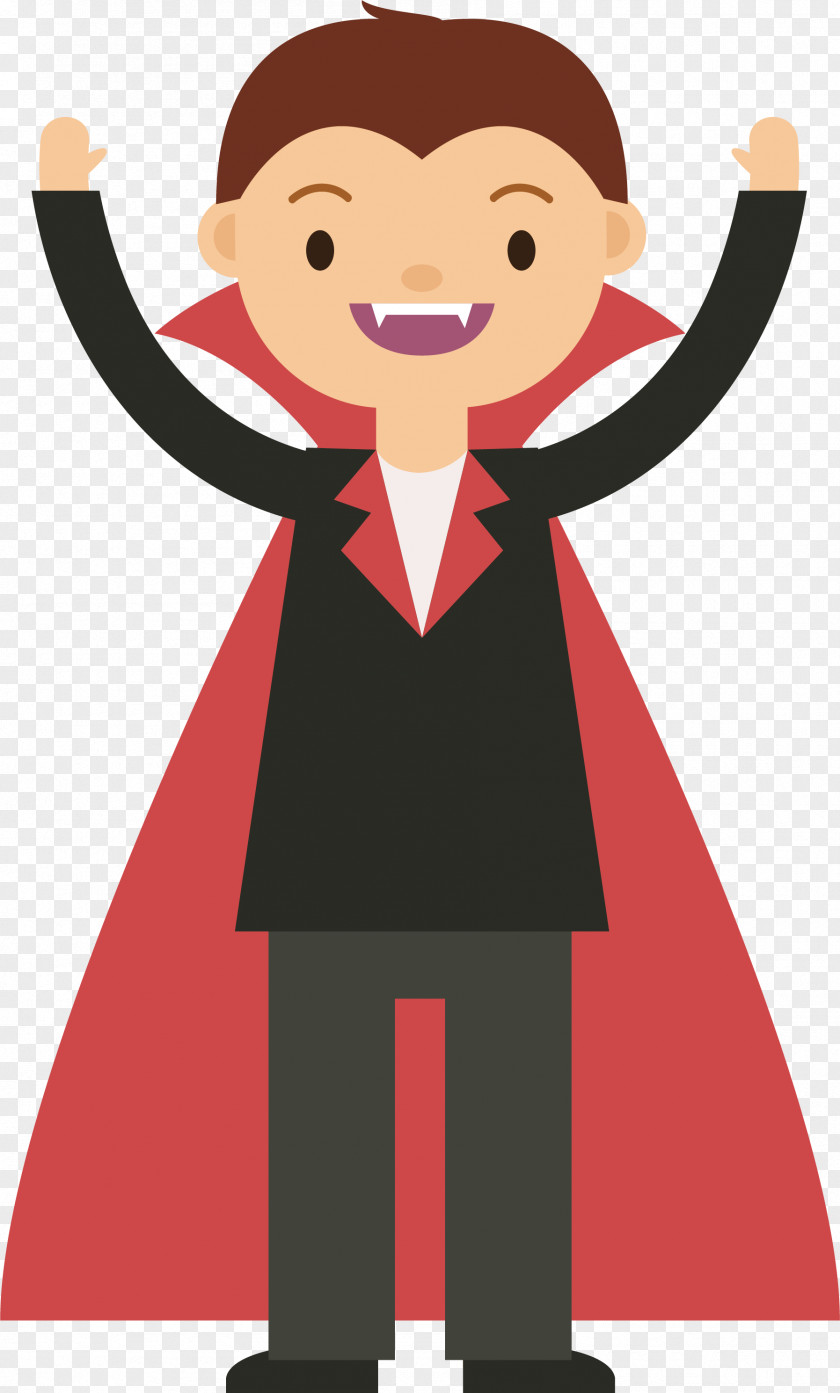 Cheering Vampire Clip Art PNG