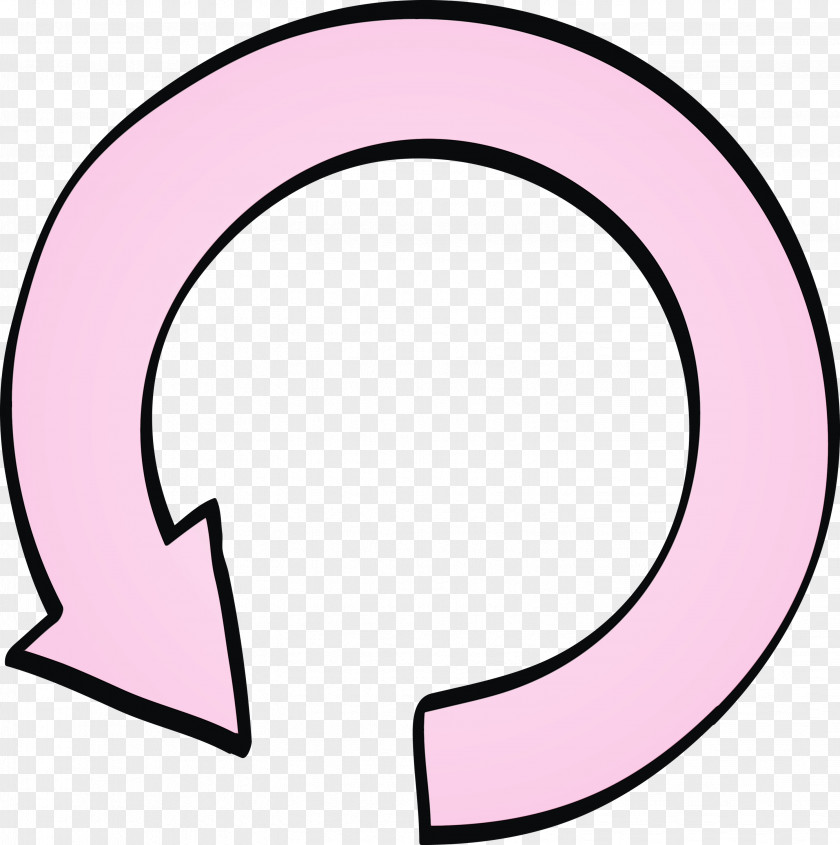 Pink Circle Symbol Line Art PNG