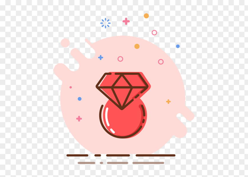 Red Cartoon Diamonds Drawing Clip Art PNG