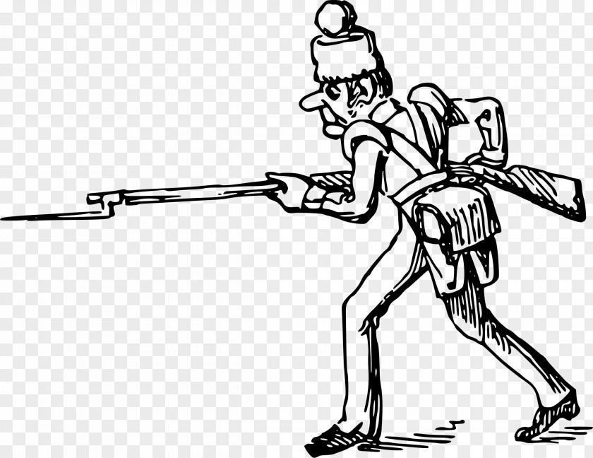 Soldier Black And White Cartoon Drawing Clip Art PNG