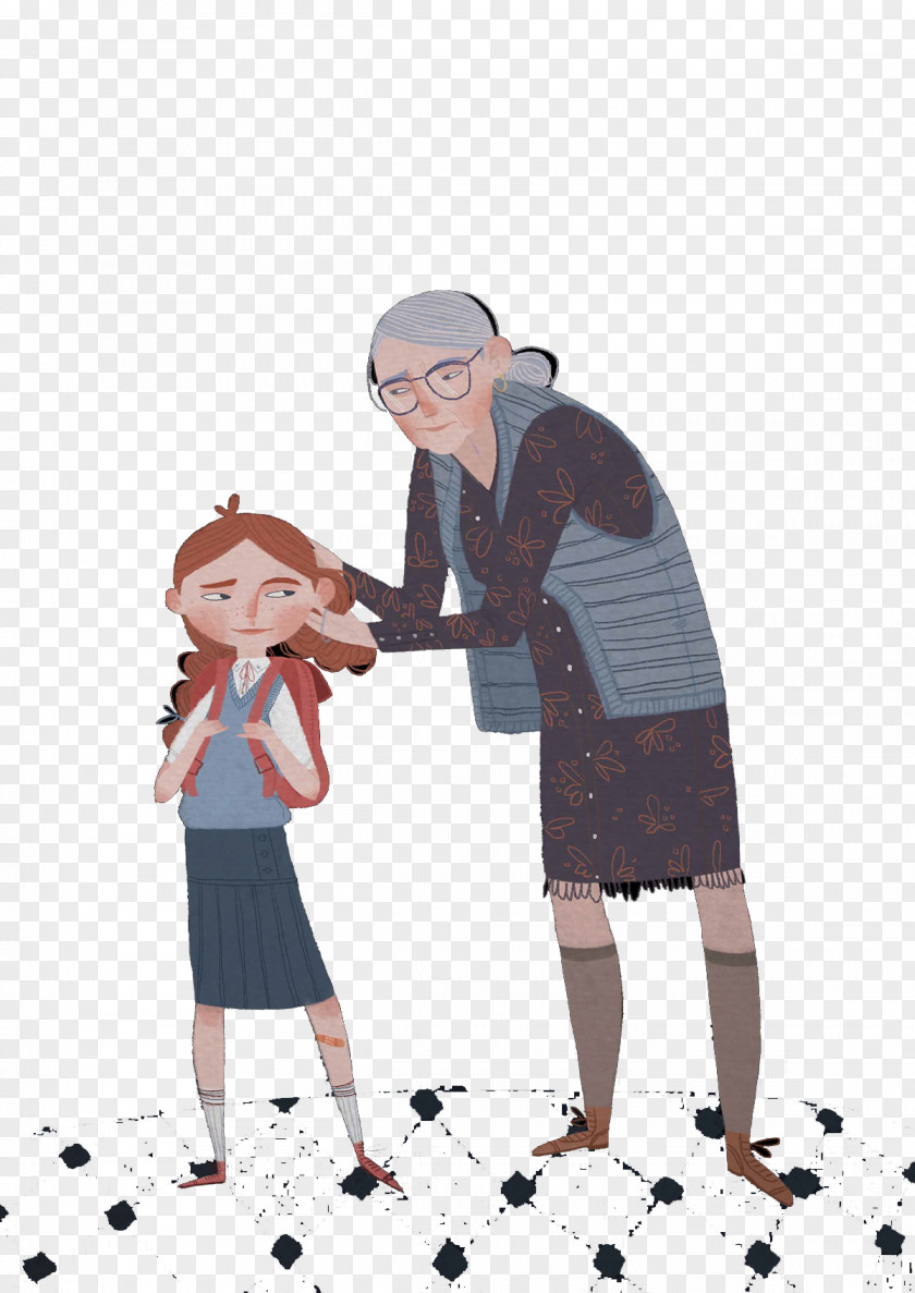 To The Girl's Hair For Elderly Designer PNG