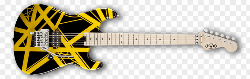 Black And Yellow Stripes Electric Guitar Fender Stratocaster Peavey EVH Wolfgang Van Halen PNG