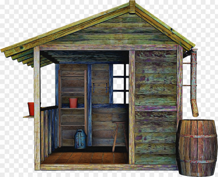 House Outhouse Shed Building Log Cabin Shack Garden Buildings PNG